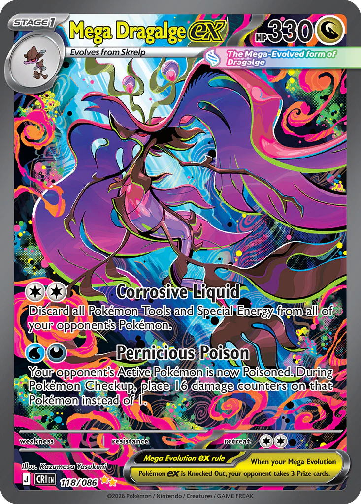 Pokemon TCG Mega Dragalge EX 118/086 - Chaos Rising